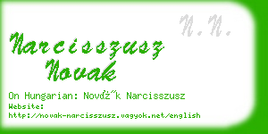 narcisszusz novak business card